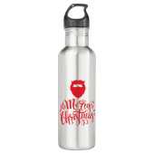 Kerstontwerp — Santa Bard Waterfles (Voorkant)