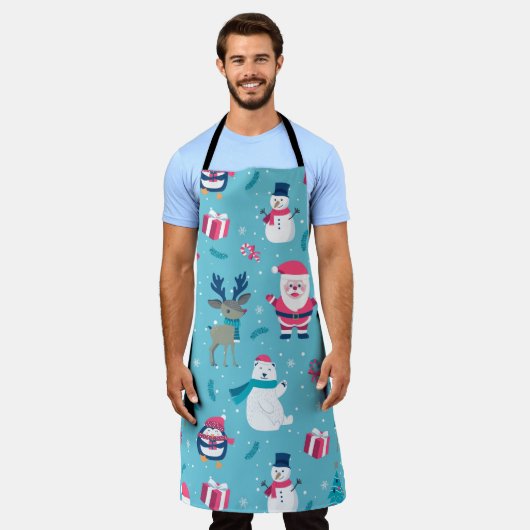 kerstontwerp schort (Gedragen)