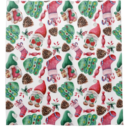 Kerstontwerp — Showgordijn Douchegordijn (Voorkant)