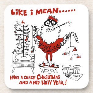  kerstontwerp van Beatnik Bier Onderzetter