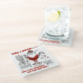 kerstontwerp van Beatnik Glazen Onderzetter (Schuin)