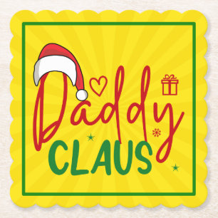 Kerstontwerp voor Daddy Claus Kartonnen Onderzetters