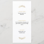 Kerstontwerp - Zwart Gold flatmenu Menu (Achterkant)