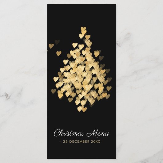 Kerstontwerp - Zwart Gold flatmenu Menu (Voorkant)