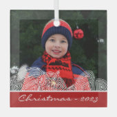 kerstontwerpversiering glas ornament (Voorkant)