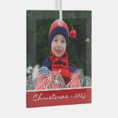 kerstontwerpversiering glas ornament (Voorkant Rechts)