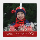 kerstontwerpversiering glas ornament (Achterkant)