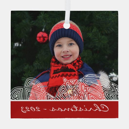 kerstontwerpversiering glas ornament (Achterkant)