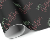 Kerstooglettertypografie met rood en wit schrift cadeaupapier (Rol Hoek)