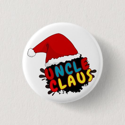 kerstoomie claus ronde button 3,2 cm (Voorkant)