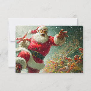 Kerstoorlogsgebied Plat Kerstkaart Kaart