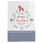 kerstoornamente typografie, bladeren, bladeren en medium cadeauzakje (Achterkant)