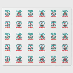 Kerstopa Sinterklaas Familie Cadeaupapier