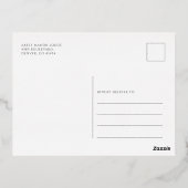 Kerstopening Botanische Gold Folie Feestdagen Briefkaart (Achterkant)