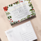 Kerstopening Botanische Gold Folie Feestdagen Briefkaart