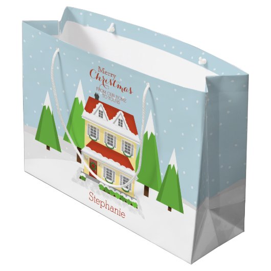 Kerstopening Groot Cadeauzakje (Achterkant Gekanteld)