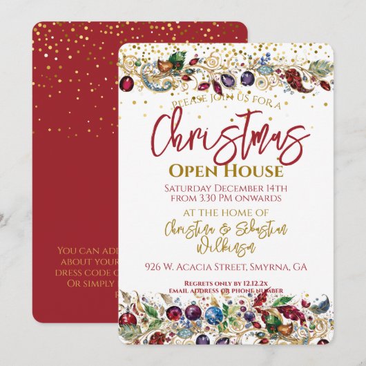 Kerstopening Kaart (Voorkant / Achterkant)