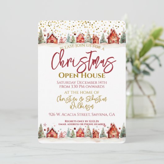 Kerstopening Kaart (Staand voorkant)