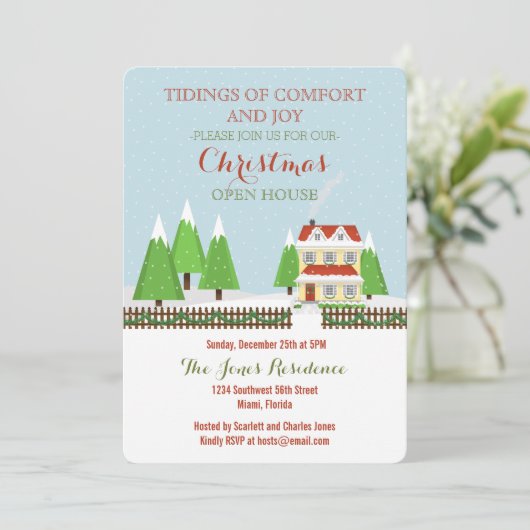 Kerstopening Kaart (Staand voorkant)