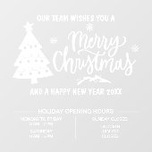 Kerstopeningstijden Raamsticker (Vel)