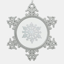 kerstoranje tin sneeuwvlok ornament