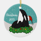 kerstorca keramisch sieraad keramisch ornament (Voorkant)