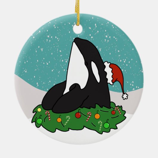 kerstorca keramisch sieraad keramisch ornament (Achterkant)