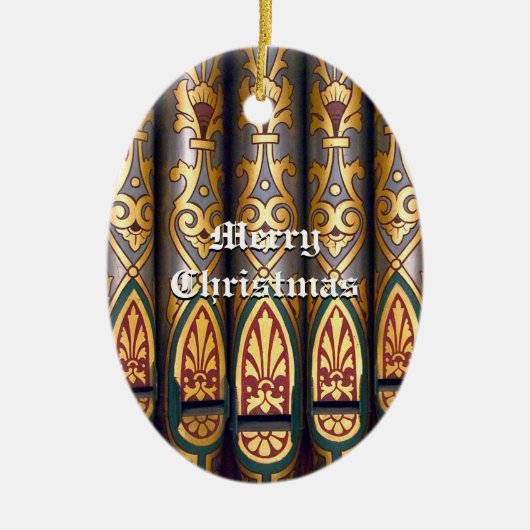 Kerstorgaanbuizen Keramisch Ornament (Voorkant)