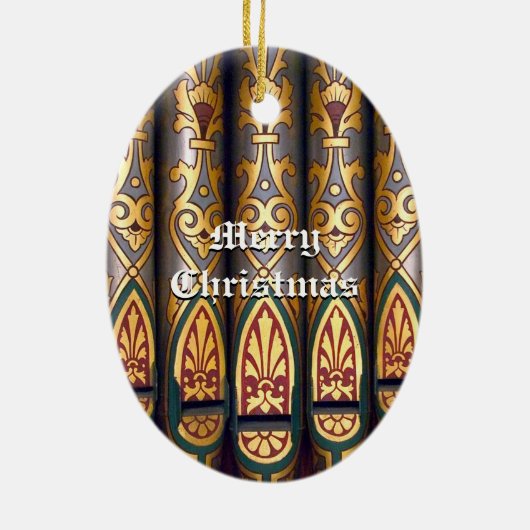 Kerstorgaanbuizen Keramisch Ornament (Achterkant)