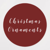 Kerstorganisatie Labels (Design 1)