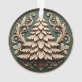 Kerstornament 2025 – Houtsnijstijl Ornament (achterkant)