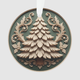 Kerstornament 2025 – Houtsnijstijl Ornament