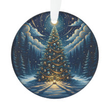 Kerstornament 2025 – Winter Nacht Boom 1