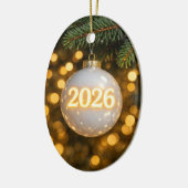 Kerstornament 2026 keramisch ornament (Links)