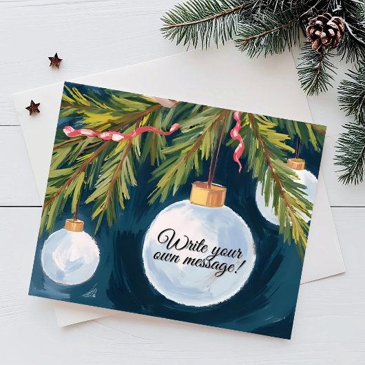 Kerstornament Aangepaste Tekst Gepersonaliseerd Feestdagenkaart