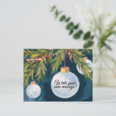 Kerstornament Aangepaste Tekst Gepersonaliseerd Feestdagenkaart (Staand voorkant)