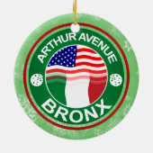 Kerstornament Arthur Avenue Bronx Italiaans Keramisch Ornament (Achterkant)