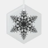kerstornament-Black Snowflake Ornament (Voorkant)