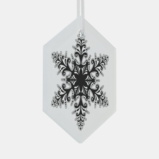 kerstornament-Black Snowflake Ornament (Voorkant Rechts)