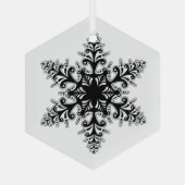 kerstornament-Black Snowflake Ornament (Achterkant)