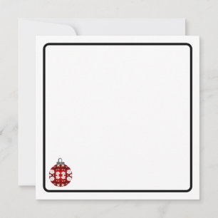 Kerstornament briefkaart