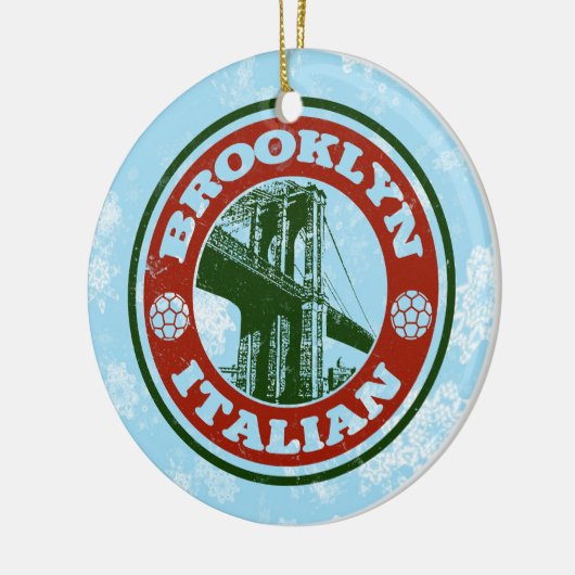 Kerstornament Brooklyn Italiaans-Amerikaans Keramisch Ornament (Links)