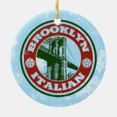 Kerstornament Brooklyn Italiaans-Amerikaans Keramisch Ornament (Achterkant)