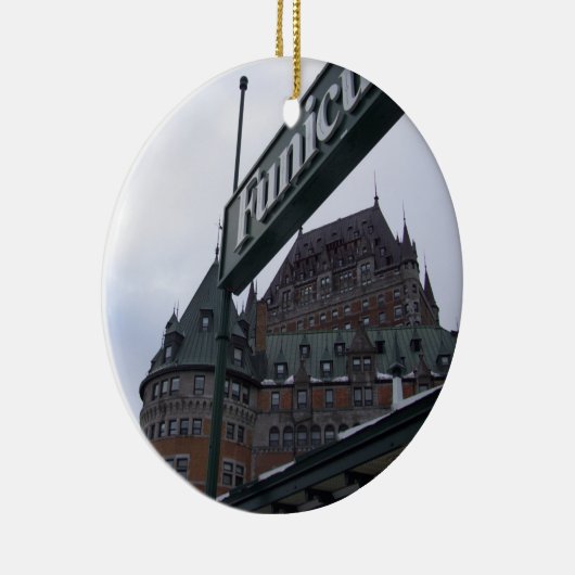kerstornament Chateau Frontenac Keramisch Ornament (Rechts)
