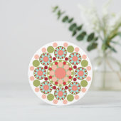 Kerstornament Circle Holiday Party nodigt uit Kaart (Staand voorkant)