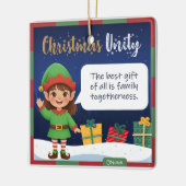 Kerstornament Elf Meisje Keramisch Ornament (Links)