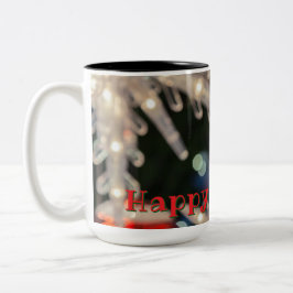 Kerstornament en Licht Tweekleurige Koffiemok