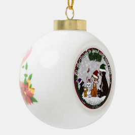 Kerstornament Fig & Friends Keramische Bal Ornament
