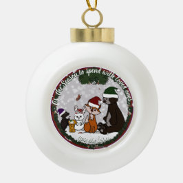 Kerstornament Fig & Friends Keramische Bal Ornament