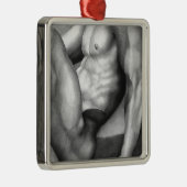 kerstornament Fine Art Nude-male Tekening Metalen Ornament (Rechts)